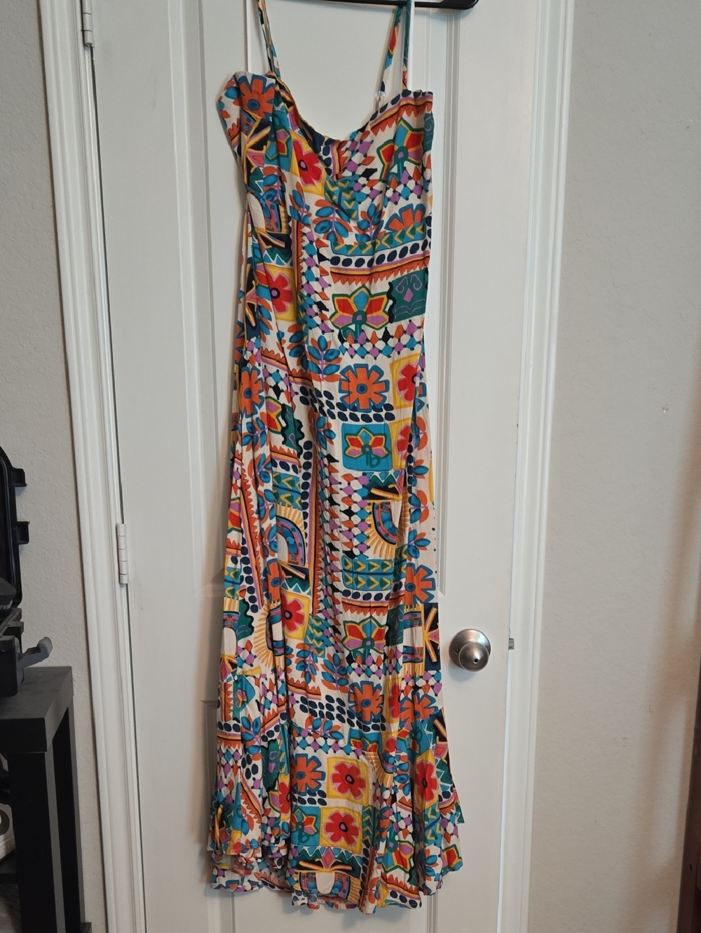Boho Patchwork Floral Maxi Dress - Multi